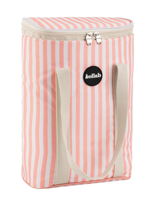 Wine Cooler Bag Coral Stripe