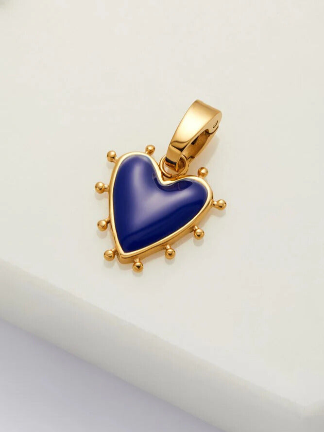 Zafino || Heart Charm- Blue/Gold