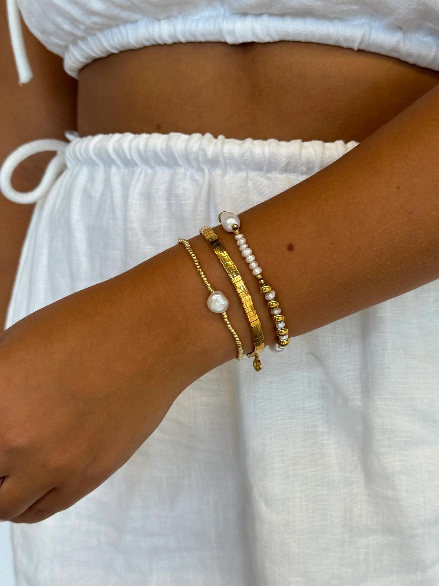 Zafino || Tile Bracelet - Gold