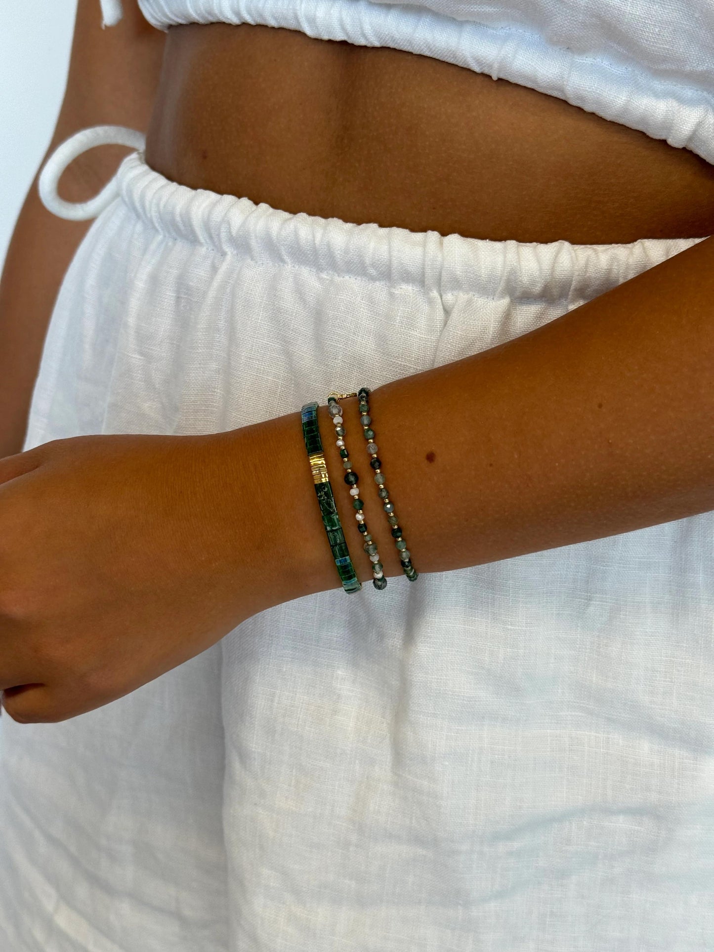 Zafino || Tile Bracelet - Emerald