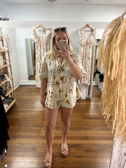 Golden Tropics Playsuit