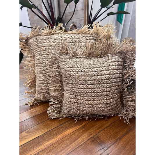 Mahana Raffia Cushion 40x40cm