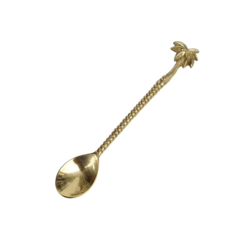 Brass Palm Tree Cocktail Spoon