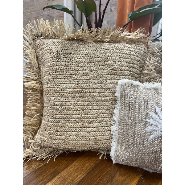 Mahana Raffia Cushion 65x65cm