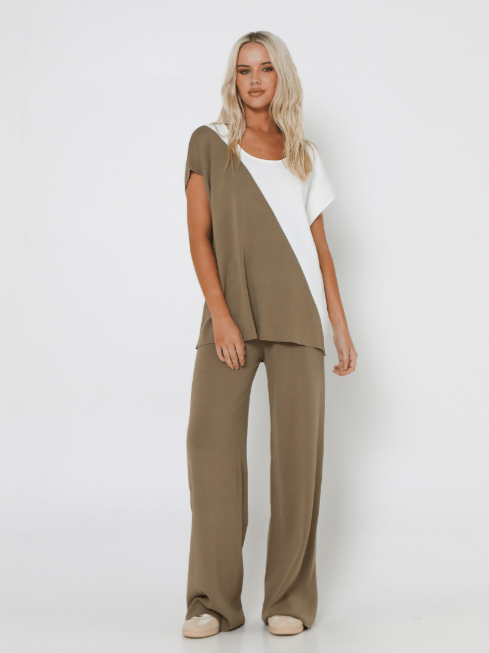 Norah Knit Pants - Khaki