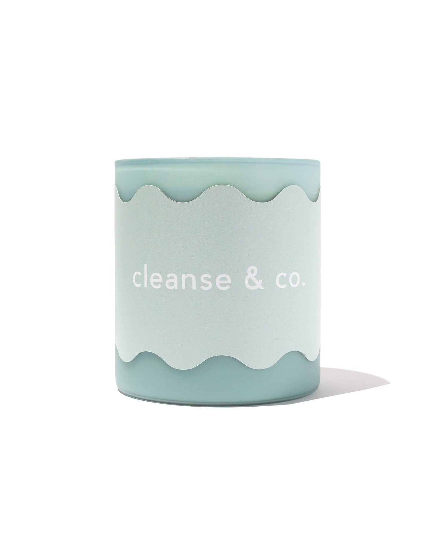 Wavy Candle - Aqua: Fresh linen