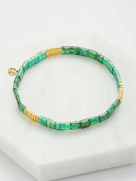 Zafino || Tile Bracelet - Emerald