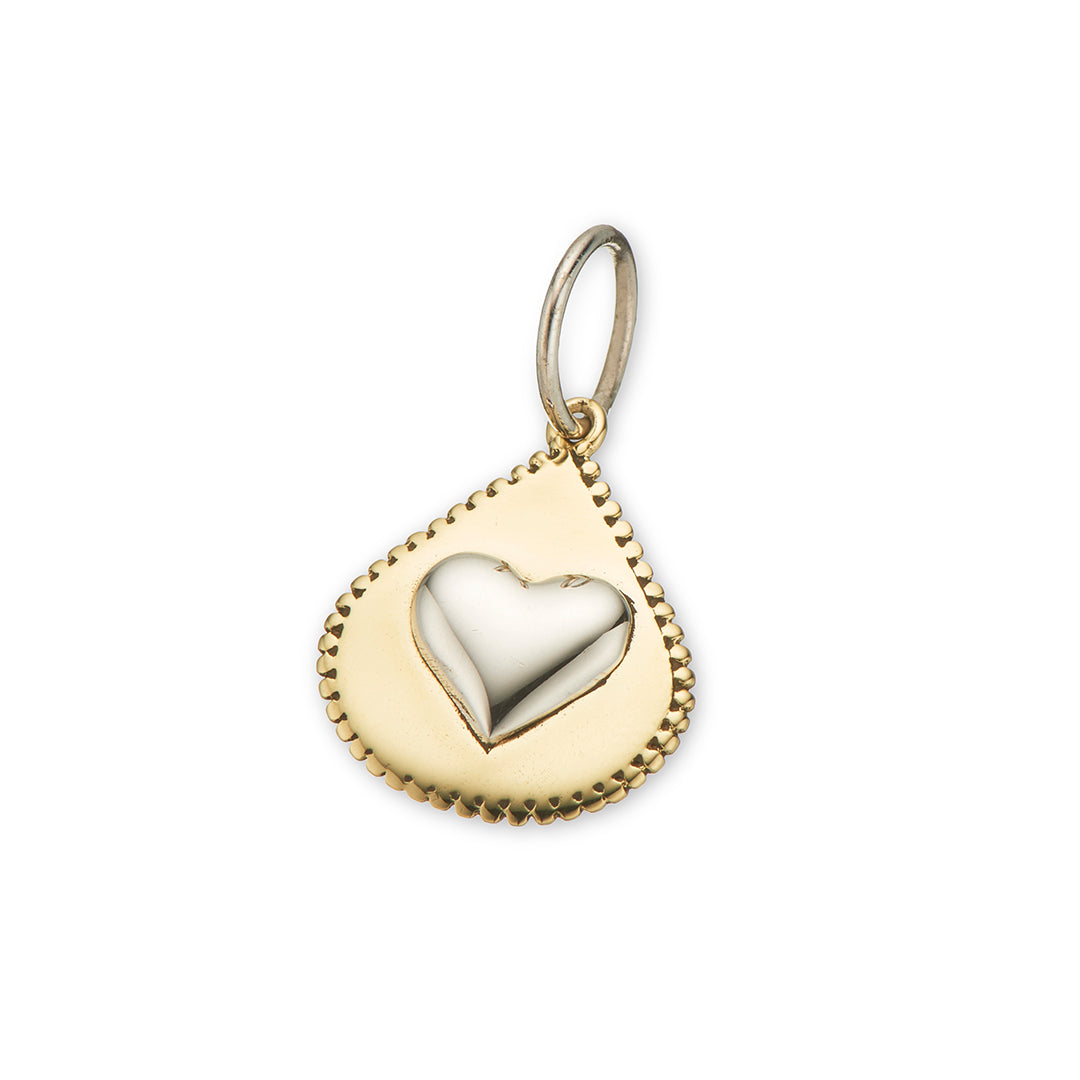 Teardrop Heart Charm