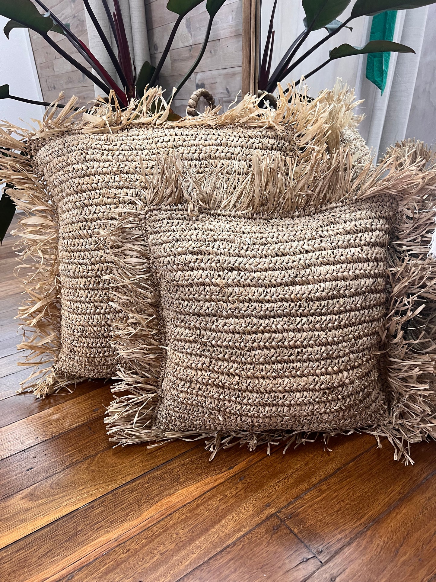 Mahana Raffia Cushion 50x50cm